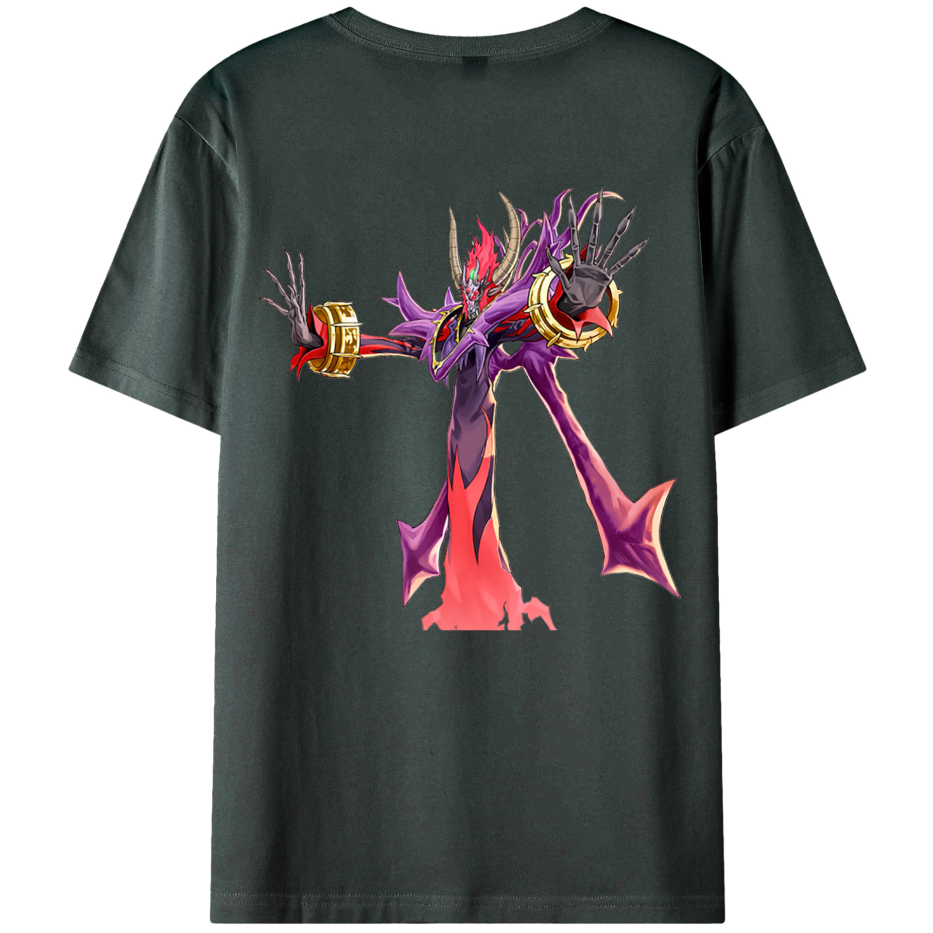 （画像用） 遊☆戯☆王 Yu-Gi-Oh! 綿100％ メンズ半袖Tシャツ（バックプリント） 通気性